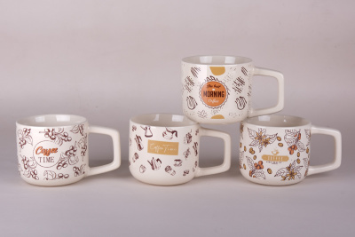 Кружка 400мл Coffe микс (4диз) (фарф) (12/48)