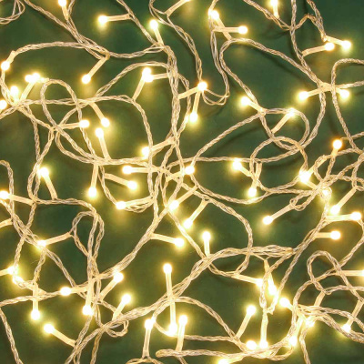 Гирлянда эл. вьюн 10м, 120LED, цветной диод, шампань, 8 реж., ПВХ прозр/, 220В СНОУ БУМ (1/1)