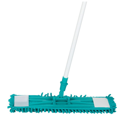 Швабра для пола с насадкой 14*44 см. из микрофибры «Лапша» длина 70-120 см.,9*39,5 см.(1/12)