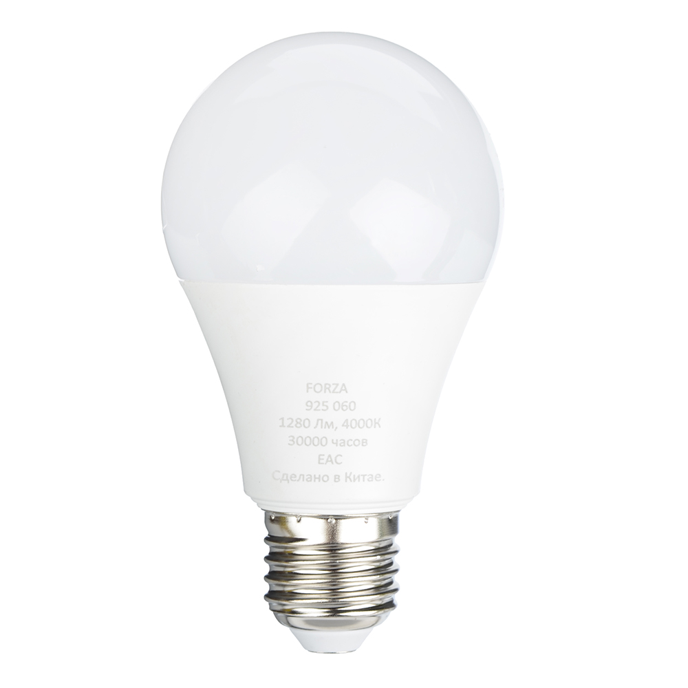 Лампа светодиодная A65 16W, E27, 1280lm 4000К (10/100)