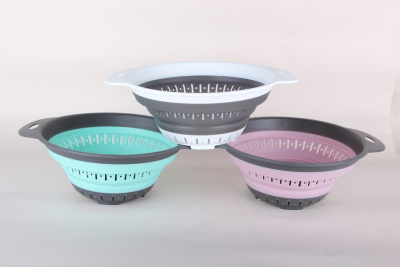 Дуршлаг 31*24см микс (3цв) пластик(1/50)