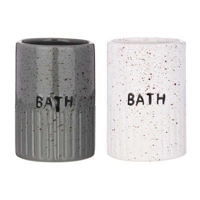 Стакан д/зубных щеток и пасты, "Тирамису", керамика, 2 цв VETTA (6/36)