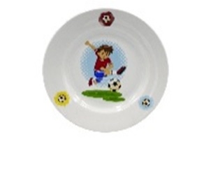 Тарелка мелкая диам. 200 мм Гладкий край Тренировка (фарфор) , р.1763, С44 (30)