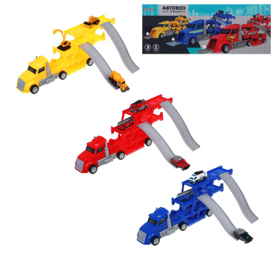 Автовоз с треком, 3 машинки, металл, PP, 33,5х13х8,5 см, 3диз ИГРОЛЕНД (1/1)