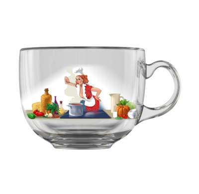 Кружка для бульона 450мл "Стряпуха" стекло (12)