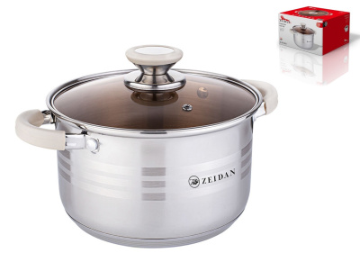 Кастрюля 2,1л с ст/кр Paris(5-ти степ.капсул.,индукц.дно,ручка-хром.сталь с сил встав.)(нжс) п/у(1/6