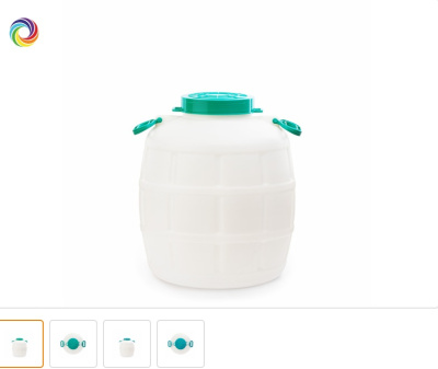 Канистра "Бочонок" 50л с навесн. ручками,пласт. (1/2)