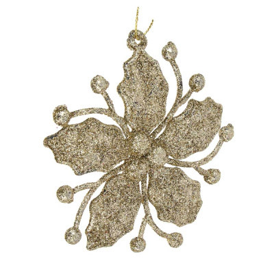 Набор елочных украшений, 3 шт, Цветок, 9 см СНОУ БУМ (1/6)