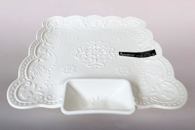 Блюдо сервировочное 26х25см с соусницей (6/24)