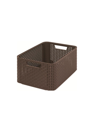 Корзина Curver Style S, 6л,290х190х130мм с ручками, темно-коричневая (3шт) 