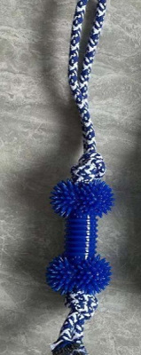 Игрушка - канат д/собак мелких и средних пород "НЕСКУЧАЙКА", цвет синий, 42см / 151гр (1/12)