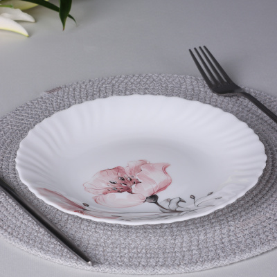 Тарелка десертная, опаловое стекло, 19см MILLIMI Роселла (6/72)