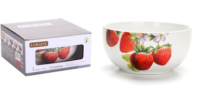 Супница 580мл "Клубника" LR керам.(1/36)