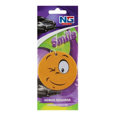 Ароматизатор бумажный NEW GALAXY "Смайл", Новая машина (1/12/288)