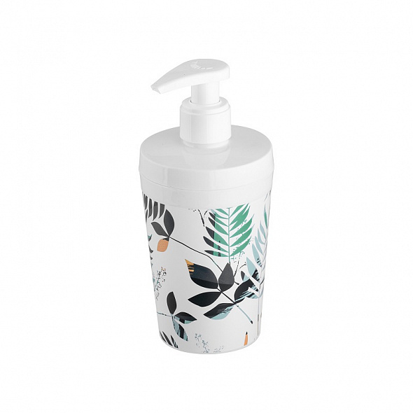 Диспенсер для жидкого мыла  BREEZE leaf,пласт. (1/16)
