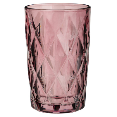 Стакан 350 мл, стекло, бордовый ромб MILLIMI (6/48)