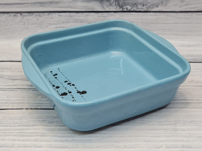 Емкость для запекания малая с ручками "Квадро" Блюз (6)