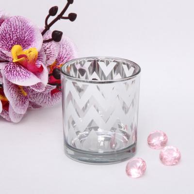 Подсвечник "Зиг-заг" 7*8см цвет серебро (1/1)