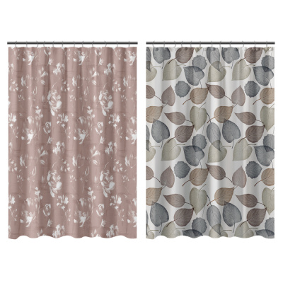 Шторка д/ванной, ПЕВА, 80 г/м2, 180x180 см, Цветы, Листья, 2 диз, 619 VETTA (4/24)