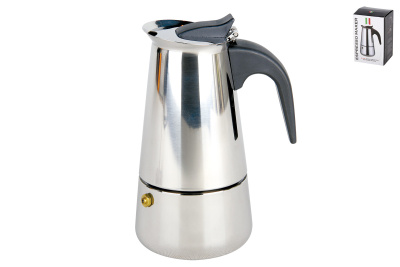 Кофеварка гейзерная 200мл на 4 чашки нерж. (1/36)