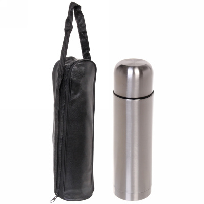 Термос металлический 750мл в черном чехле (1/30)