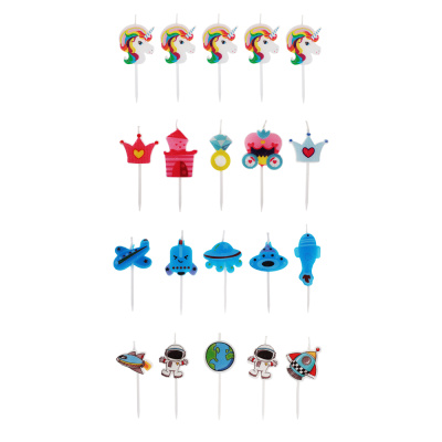 Набор свечей 5шт фигурн. 10*8*2см, 3 вида (12/12/360)