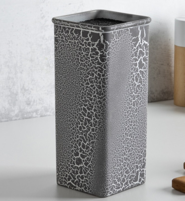 Подставка для ножей 10*10*22,5см SATOSHI (полипропилен. разделители) (квадрат) (1/8)