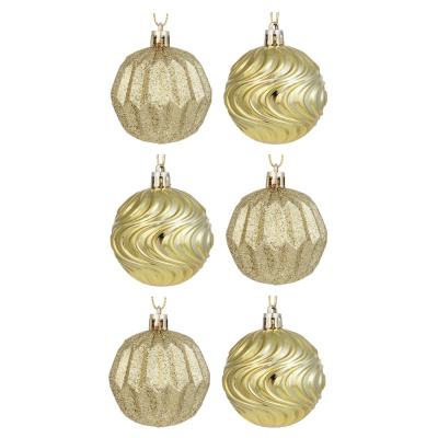Набор формовых шаров 6x6 см, золото СНОУ БУМ (1/48)