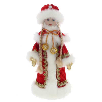 Снегурочка (с ёмкостью д/подарков), L20 W15 H37 см(текст.фарф.полим.мат.)(1/12)