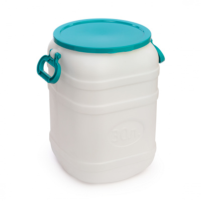 Канистра-бочка  30л (диам. горл 250мм) навес. ручки пласт (1/4)