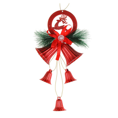 Украшение декор., в виде колокольчиков, пластик, 31см, цвет красный СНОУ БУМ (1/6)