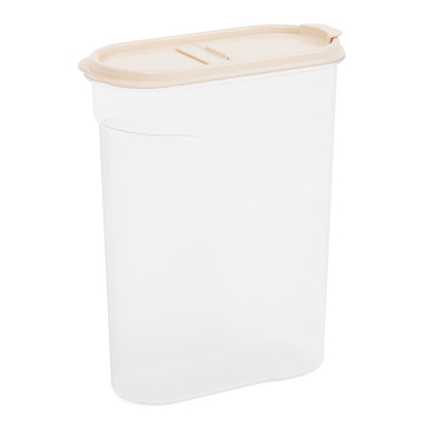 Емкость для сыпучих продуктов 2,4л (бежевый) пласт.(уп.10)