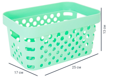 Корзина Eternity 25x17x13см 4л ментол С1227МЕН (1/12)