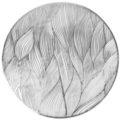 Салфетка сервировочная (плейсмат)  "Аjouré" (серебро) d=38см. (min4) (упаковочный пакет)(4/180)