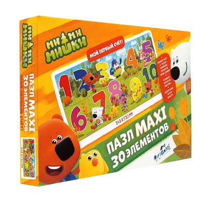 Пазл.30Эл.От 1 до 10, 28,5x3,5x18,5см МиМиМишки (1/10)