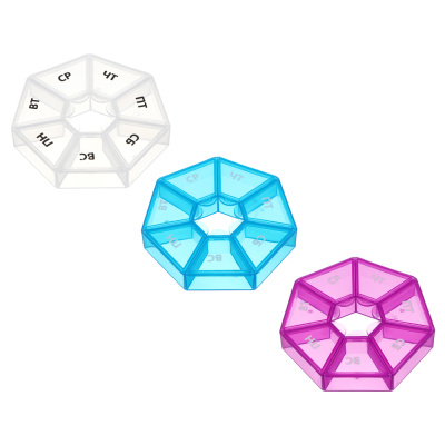 Блок д/таблеток 8,5см "Неделька" (пластик) (10/10)