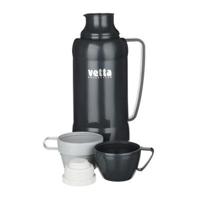 Термос стеклянная колба 1,8л "Туристический" VETTA (2чашки) (4цв) (1/12)