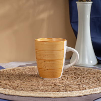 Кружка 360мл TWIST медовый (кер.) (6/6)