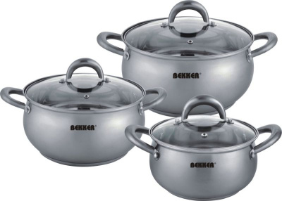 Набор посуды 3каст.(1,7л;2,4л;3,2л)3 ст/кр PREMIUM COMFORT,капсул.дно, (нжс).(4)