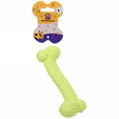 Игрушка д/собаки "Bubble gum-Кость" 16*5,5см цв.зеленый Ultramarine (1/12)