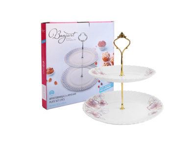 Фруктовница 2-х ярусная "Эвита" керамика (1/12)      