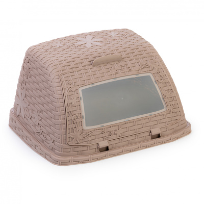 Хлебница "Плетенка" (св.корич) пласт.(1/6)