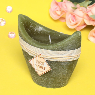 Свеча "Honey story" 13*13см цвет зеленый F-3007 (20/40)