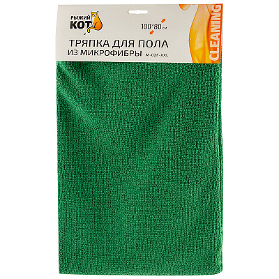 Тряпка для пола 80*100см зеленая (микрофибра) (1/10/40)