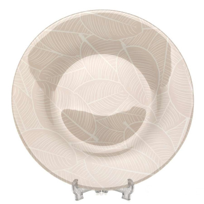 Тарелка Ливс 260мм обеденная беж. (рис.41547) стекло (12)
