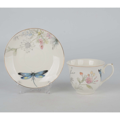 Набор чайный 2 пр., 225мл, фарфор MILLIMI Стрекоза (1/24)