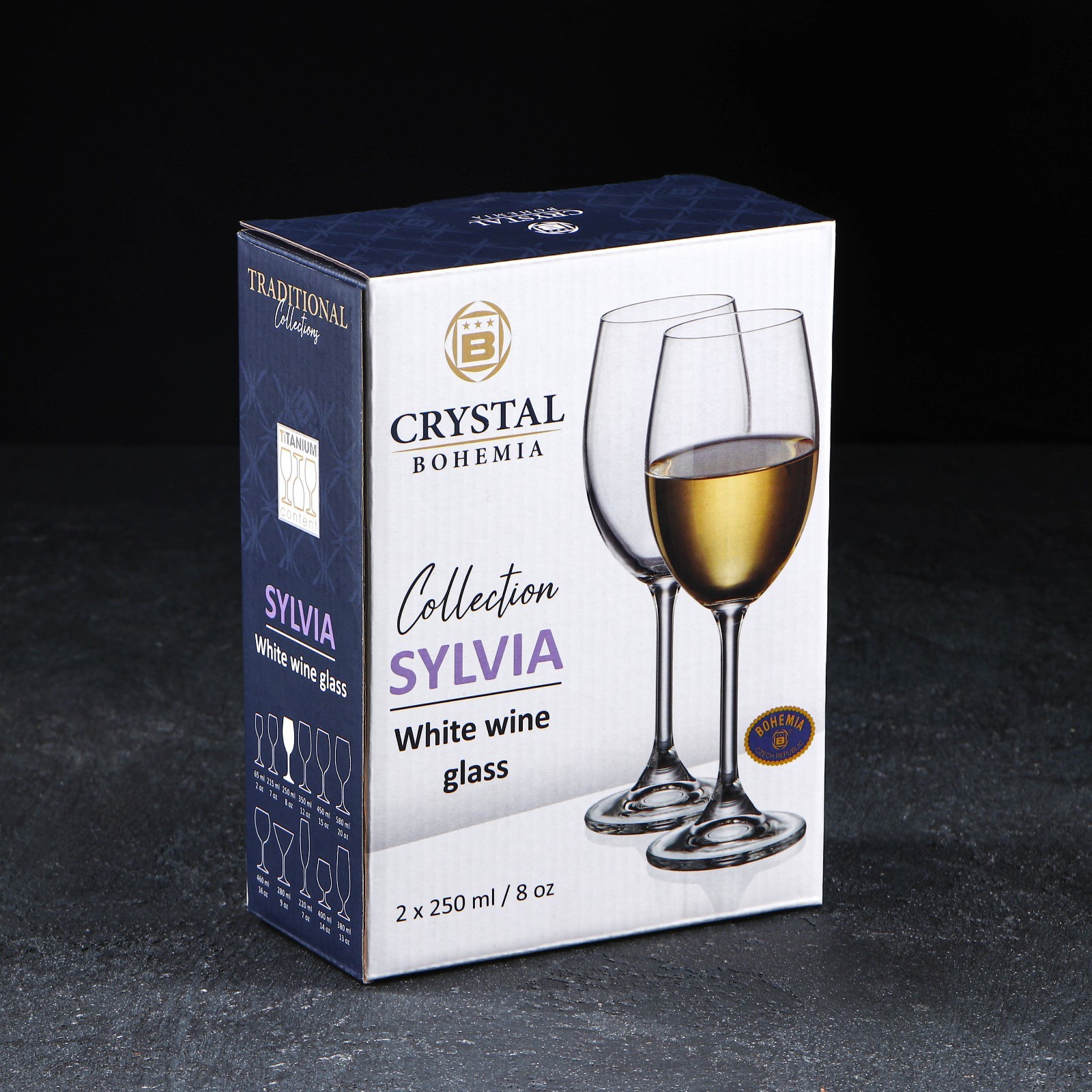 Рюмка для белого вина "SYLVIA", 250 мл  (набор 2 шт.) (1/24)