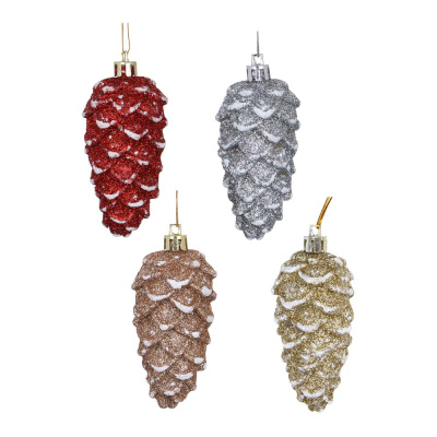 Набор шишек декоративных 4 шт, 9 см СНОУ БУМ (1/3)