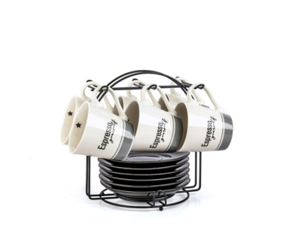 Набор чайный 12 пр.240мл. на метал.стенде. керам (1/4)     