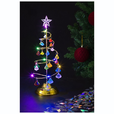 Украшение декоративное "Елка новогодняя" 10*26 см(мет.пласт.) (1)